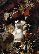 Adolph von Menzel Studio Wall oil on canvas